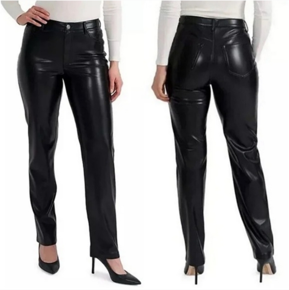 🏷️Joie Black Faux Leather Hi Rise Pant Vegan Limited Edition Size 10